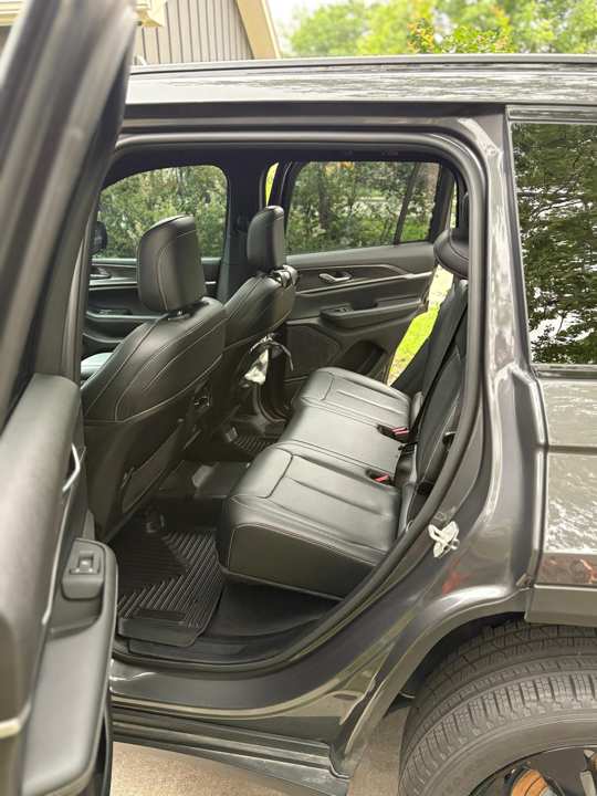 Vehicle rear seats after detailing